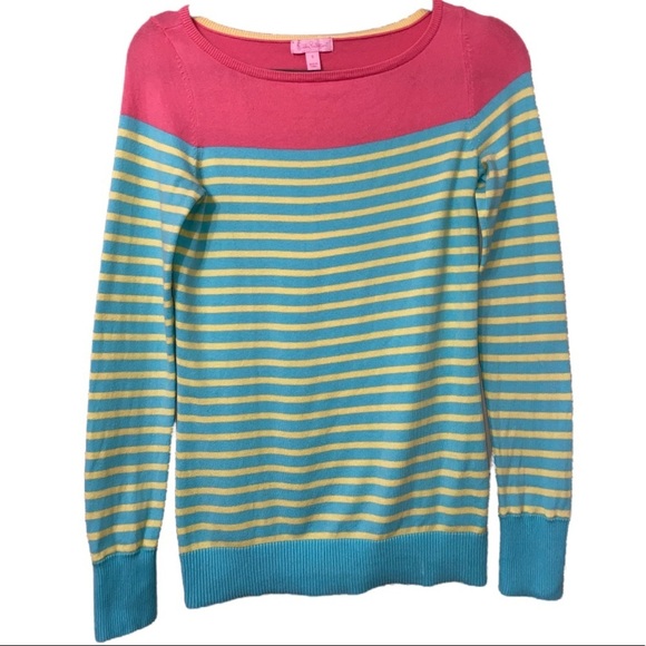 Lilly Pulitzer Maria BoatNeck Striped Pullover Sweater Size S - Picture 7 of 11